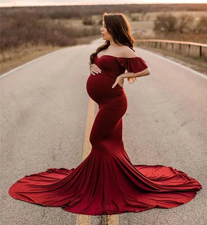 Elegant Maternity Gown Lace Macy Dress Pregnant Women Clothes Photography Pregnancy Dress Maternity Dresses for Photo Shoot