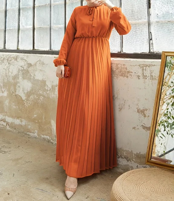 Elegant Macy Dress for Women Islam Clothing Muslim Dress Women Fold Dubai Abayas African Turkish Robe