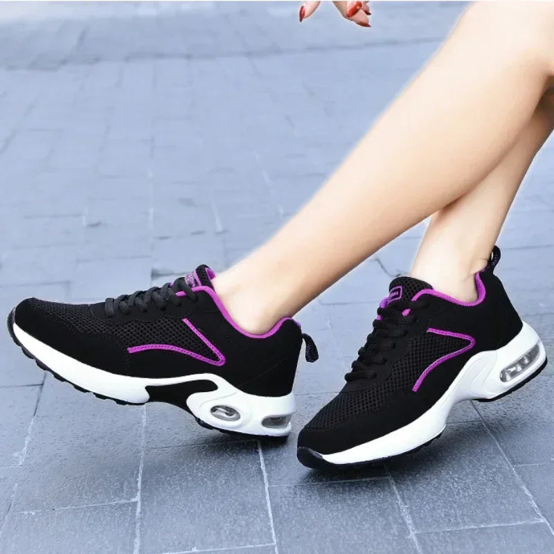 Maxy Women Casual Shoes Mesh Breathable Vulcanized Shoes Woman Autumn Fashion Comfortable Sneakers Women Mesh Casual Sports Sheos