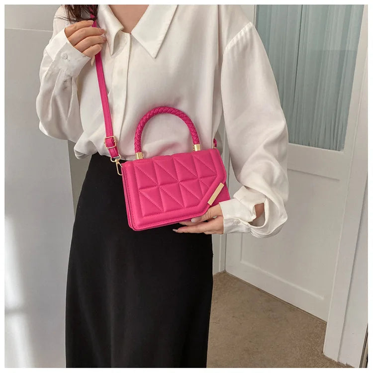 Maxy New Fashion Shoulder Bag Plaid PU Leather Ladies Handbags Designer Crossbody Bags For Women