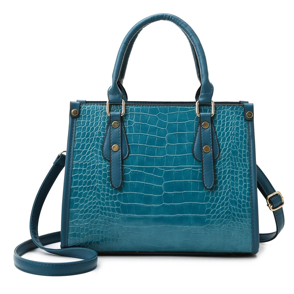Maxy Luxury Crocodile Pattern Handbag Women Large Tote Shoulder Bags Designer Fashion Alligator Leather Crossbody Bag Ladies Handbags