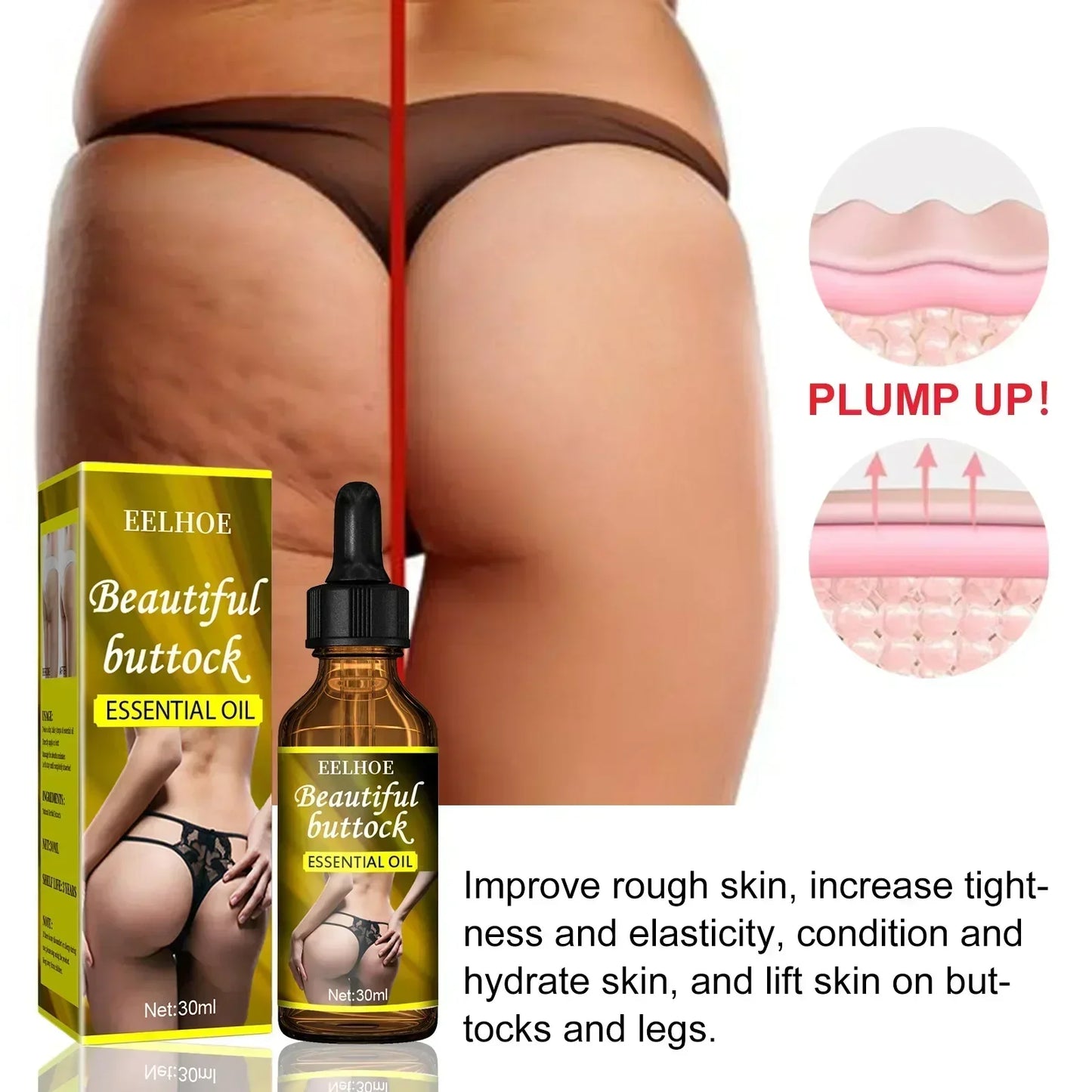 Maxy Buttock Essential Oils Fast Growth Butt Enhancer Breast Enlargement Body Sexy Care For Women Hip Lift Butt Enhancement Oils