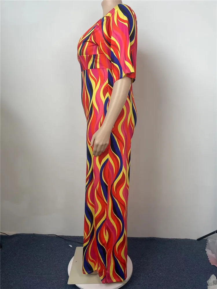 Maxy Plus Size Jumpsuit Women Clothing Casual Tank Slip Wide Leg One Piece Outfit Summer Fashion Romper