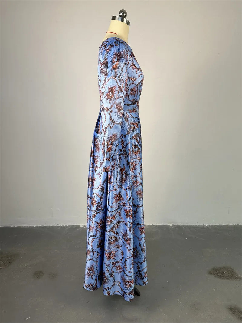Babs Elegant Dresses for Women Plus Size Turkey Wedding Evening Party Dress Dashiki Ankara Outfits Robe Africa Clothing