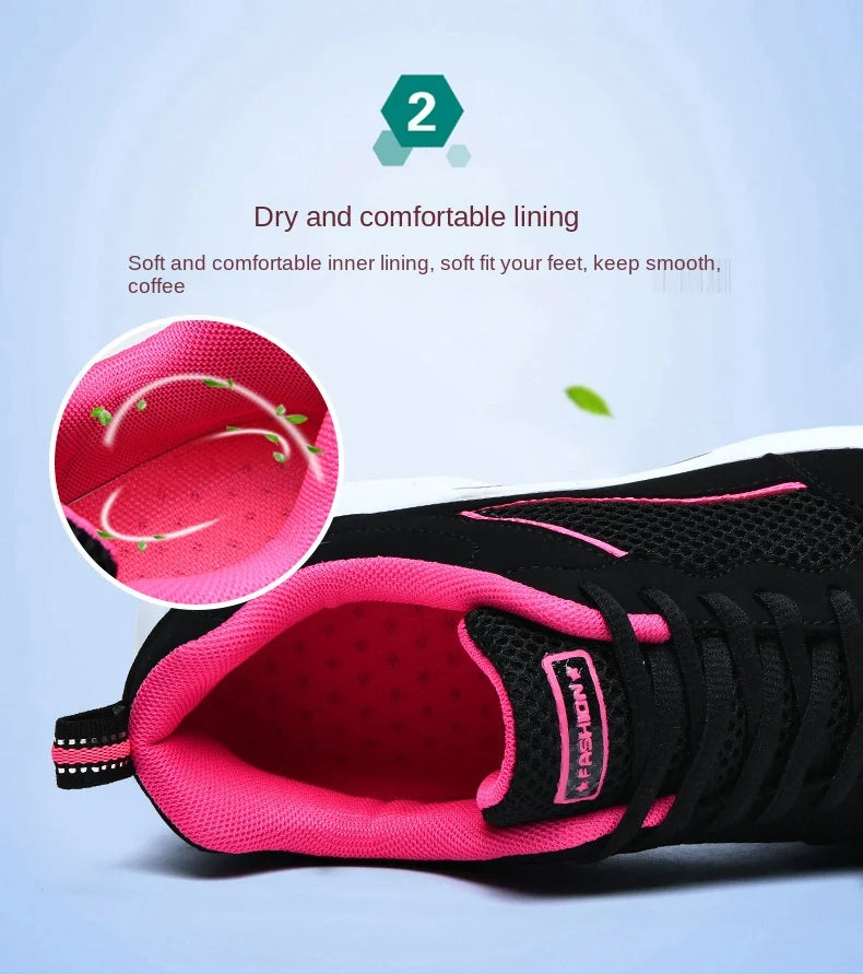 Maxy Women Casual Shoes Mesh Breathable Vulcanized Shoes Woman Autumn Fashion Comfortable Sneakers Women Mesh Casual Sports Sheos