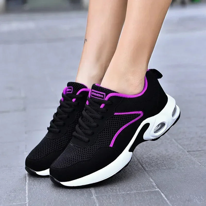 Maxy Women Casual Shoes Mesh Breathable Vulcanized Shoes Woman Autumn Fashion Comfortable Sneakers Women Mesh Casual Sports Sheos