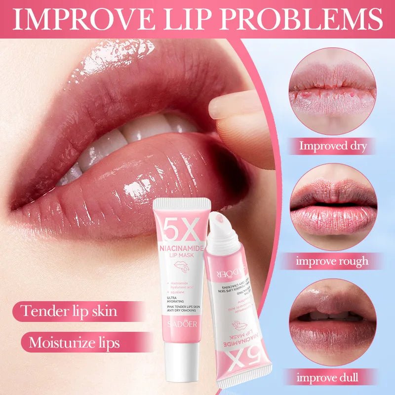 Maxy Remove Dark Lip Balm Lightening Melanin Mask Gloss Exfoliating Lip Pink Treatment Reduce Lip Lines Improve Dryness Moisturizing