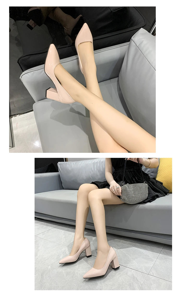 Momsey 2024 New Spring Pumps Fashion High Heels Shoes Women Slip on Ladies Pumps for Party Dress Candy Shoes