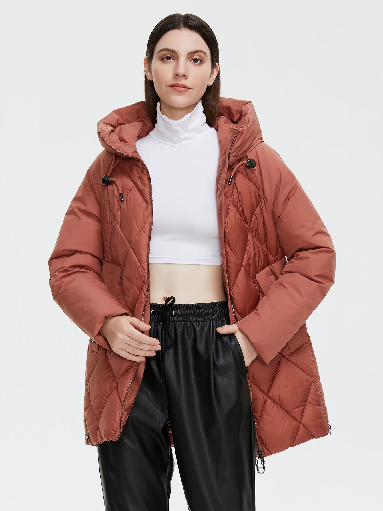 Gracy Jacket Women's Plus Size Collection Warm Jacket Mid-length Grace With Unusual Design Women Coats brand Parka 8198