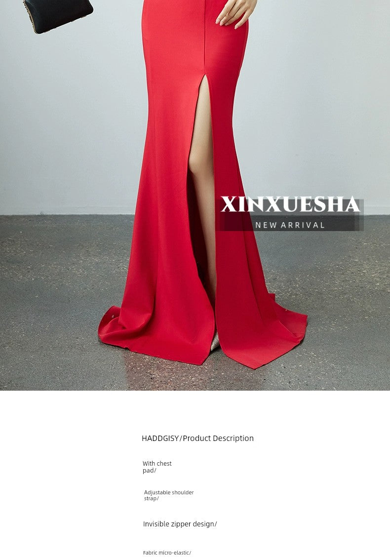 Amay Tied Slim Fit Slimming Banquet Celebrity Same Evening Dress
