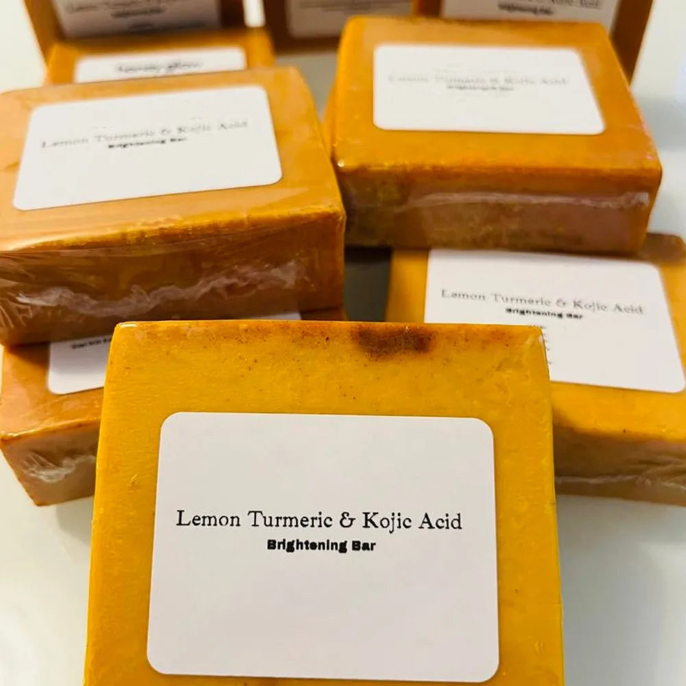 Maxy 100g Turmeric Hand Made Soap, Lemon Kojic Acid Soap, Shower and Facial Soap
