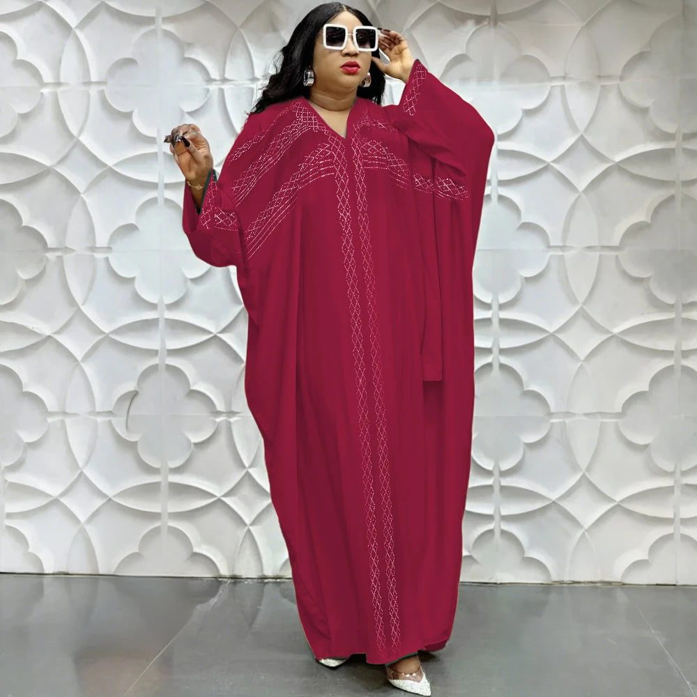 Maxy Abayas for Women Dubai Luxury African Muslim Fashion Dress Caftan Marocain Evening Party Dresses Boubou Robe Djellaba Femme