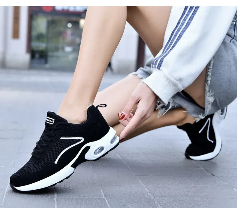 Maxy Women Casual Shoes Mesh Breathable Vulcanized Shoes Woman Autumn Fashion Comfortable Sneakers Women Mesh Casual Sports Sheos