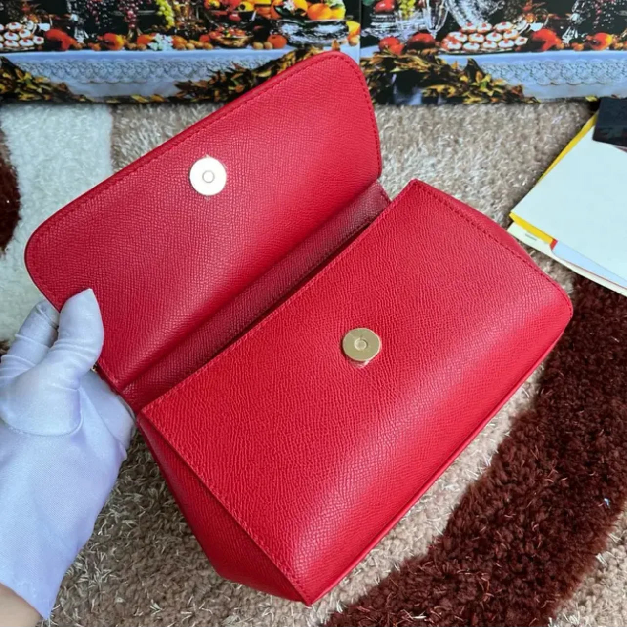 Maxy New Handprint Cowhide Bags For Women Luxury Designer Shoulder Bag Fashion Ladies Handbags