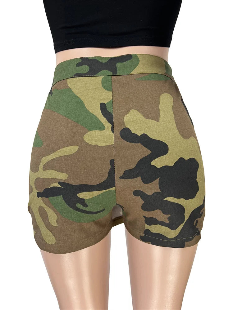 Maxy Women Clothing Shorts Skirts Cargo Camouflage Casual Sexy Fashion Streetwear New Mini Pants.