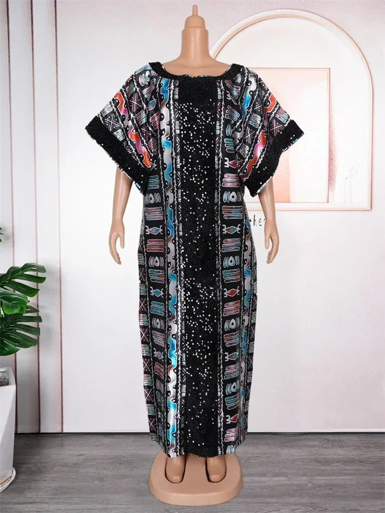 Macy Women Traditional Dresses Dashiki Print Macy Robe Turkey Africa Clothes Party Evening Gown Plus Size Boubou Dress