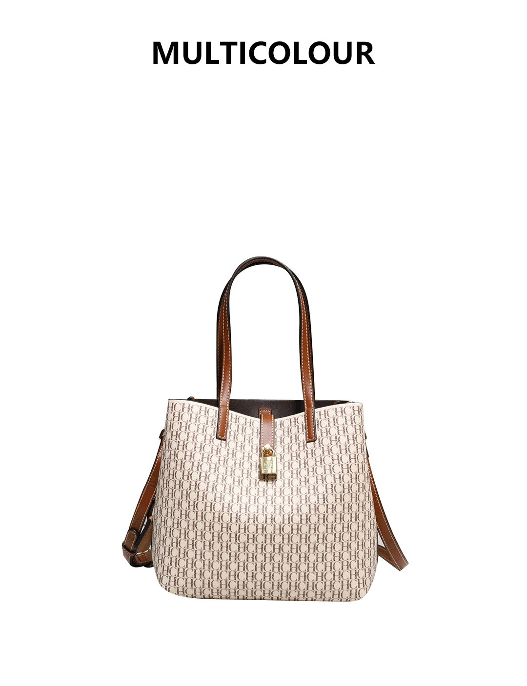 Maxy CH Premium Versatile Leather Crossbody Bag Ladies Large Capacity Daily Commuter Tote Bag Letter Print Design Ladies Fashion