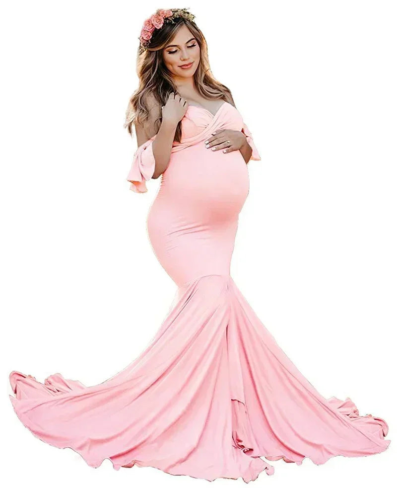 Elegant Maternity Gown Lace Macy Dress Pregnant Women Clothes Photography Pregnancy Dress Maternity Dresses for Photo Shoot