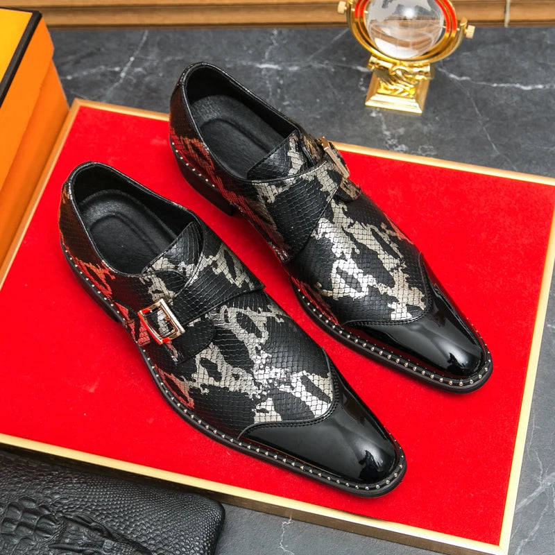 Visco Oxford Dress Fashion Man Business Shoe Handmade Wedding Man Shoe Designer Formal Leather Shoes Luxury Party Prom Formal Shoes