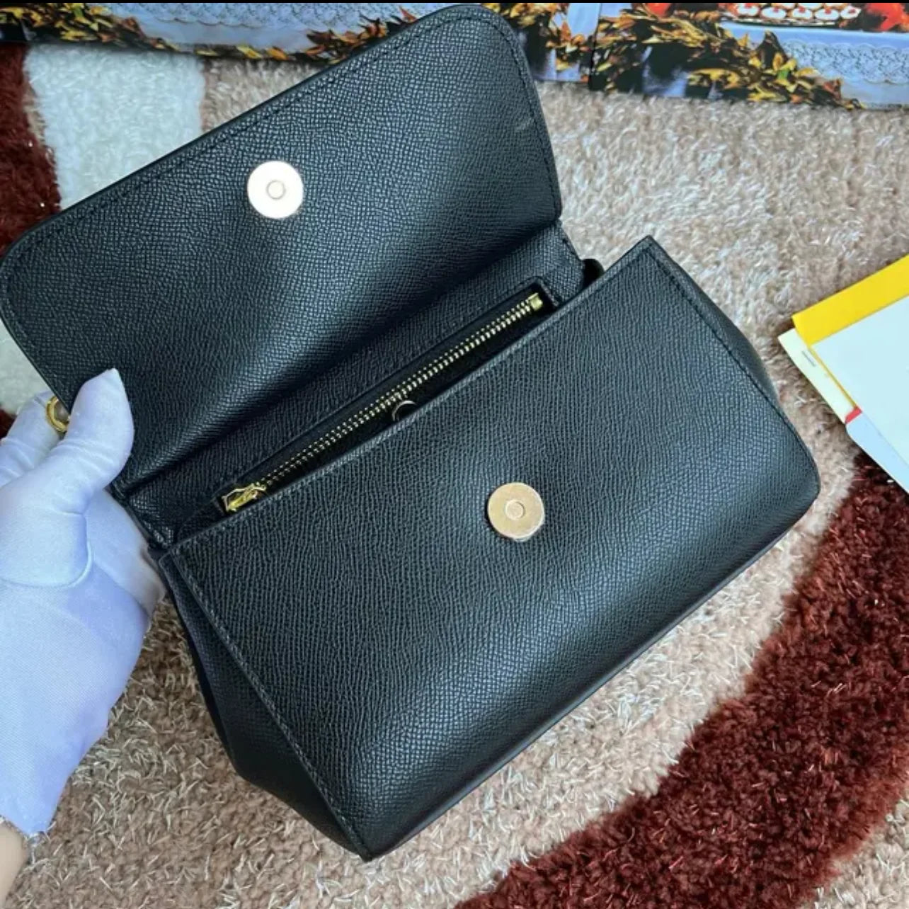 Maxy New Handprint Cowhide Bags For Women Luxury Designer Shoulder Bag Fashion Ladies Handbags