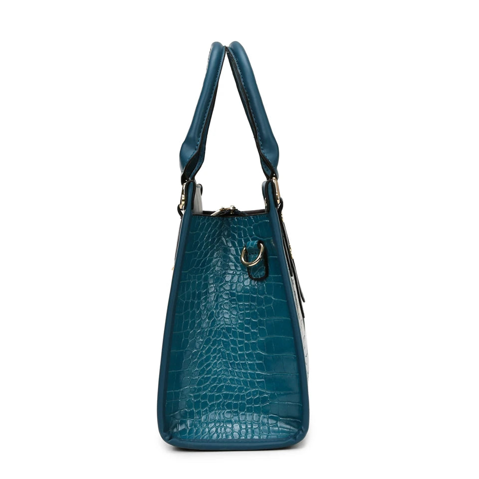 Maxy Luxury Crocodile Pattern Handbag Women Large Tote Shoulder Bags Designer Fashion Alligator Leather Crossbody Bag Ladies Handbags