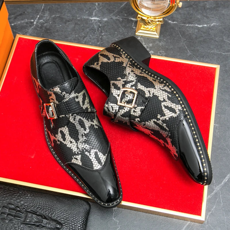 Visco Oxford Dress Fashion Man Business Shoe Handmade Wedding Man Shoe Designer Formal Leather Shoes Luxury Party Prom Formal Shoes