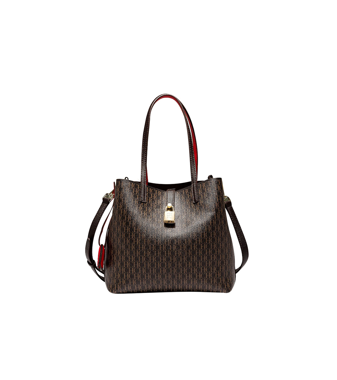 Maxy CH Premium Versatile Leather Crossbody Bag Ladies Large Capacity Daily Commuter Tote Bag Letter Print Design Ladies Fashion