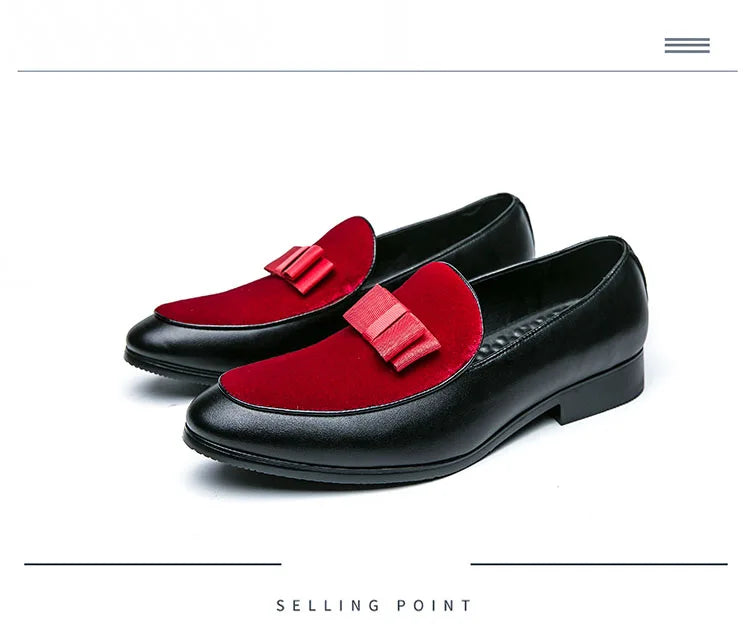 Visco Good Quality British Style Shoes Men Casual Leather Business Shoes Men's Dress Shoes Bow Tie Formal Leather Large Size 48
