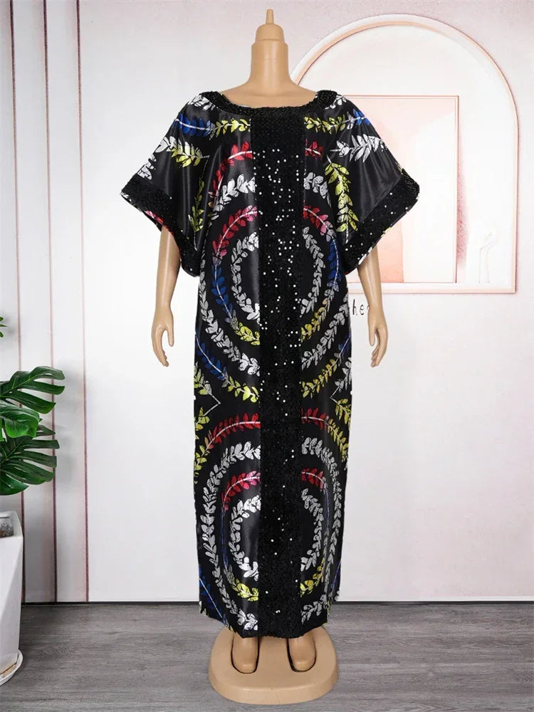 Macy Women Traditional Dresses Dashiki Print Macy Robe Turkey Africa Clothes Party Evening Gown Plus Size Boubou Dress