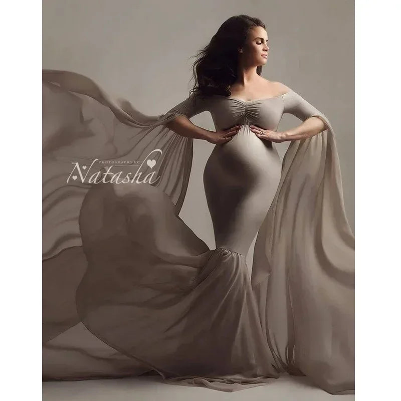 Elegant Maternity Gown Lace Macy Dress Pregnant Women Clothes Photography Pregnancy Dress Maternity Dresses for Photo Shoot