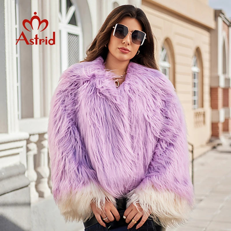 Gacy Faux Fur Coat Women Winter Loose Cardigan Fur Jacket Plus Size Stylish Female Luxury Furry Overcoat Girl Streetwear