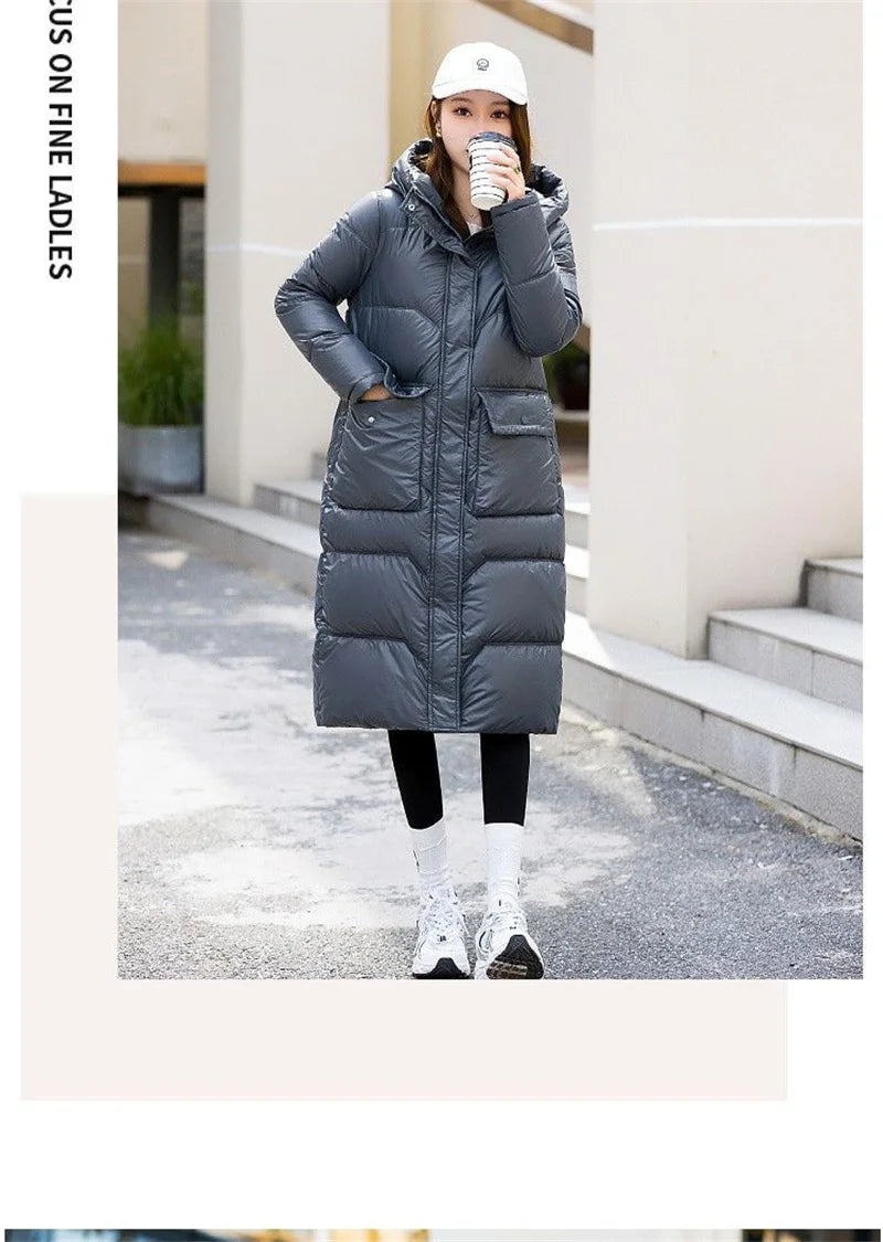 Maxy Temperament Loose Women's Winter New Fashion Korean Down Cotton-Padded Jacket Fat Sister Slim Keep Warm Cotton-Bread Service