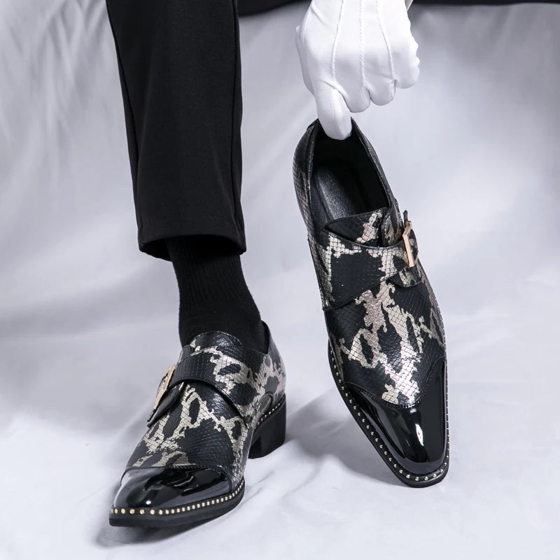 Visco Oxford Dress Fashion Man Business Shoe Handmade Wedding Man Shoe Designer Formal Leather Shoes Luxury Party Prom Formal Shoes