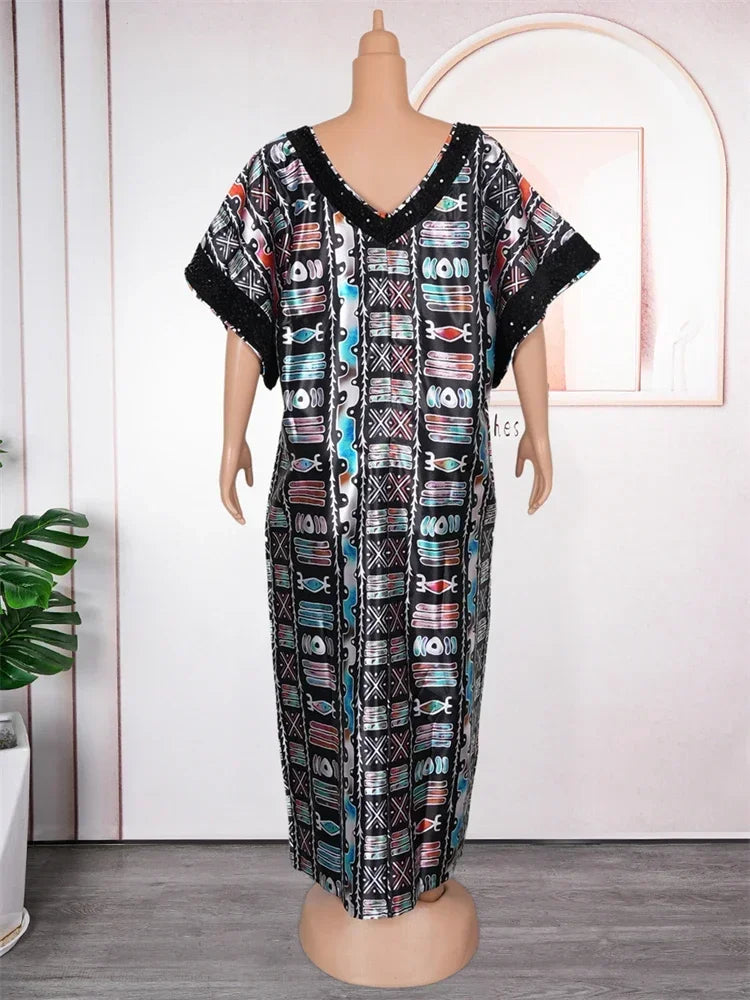 Macy Women Traditional Dresses Dashiki Print Macy Robe Turkey Africa Clothes Party Evening Gown Plus Size Boubou Dress