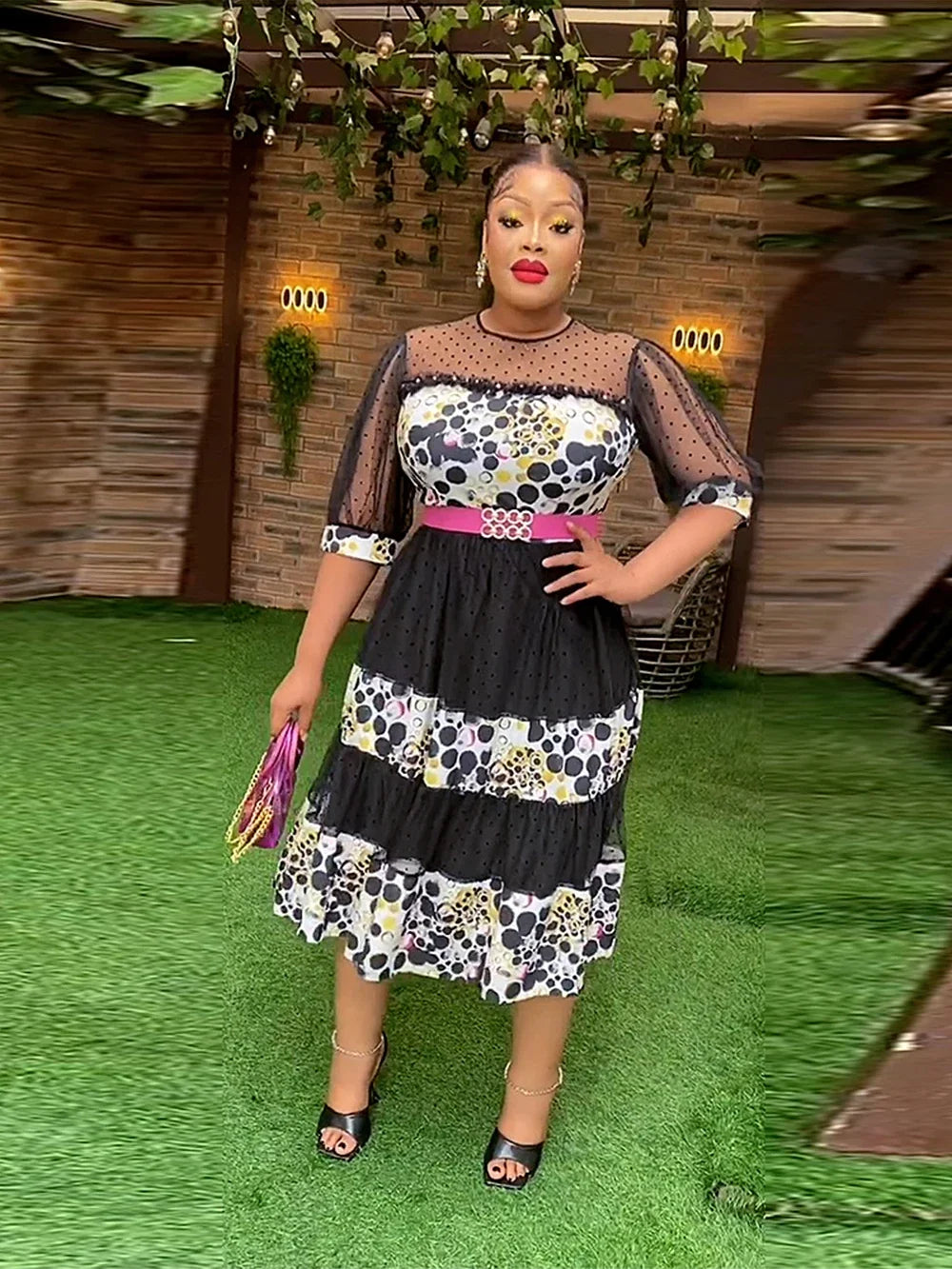 Babs Elegant Dresses for Women New Spring Clothing Plus Size Wedding Party Long Dress Dashiki Ankara Outfits Robe