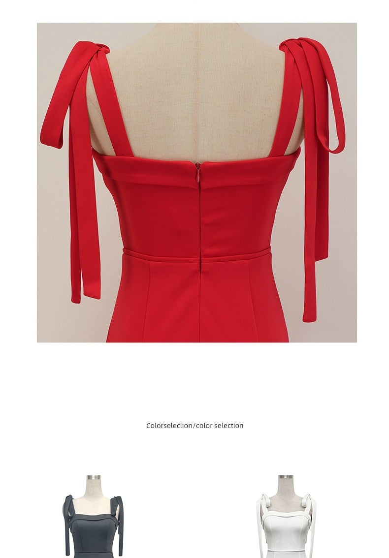 Amay Tied Slim Fit Slimming Banquet Celebrity Same Evening Dress