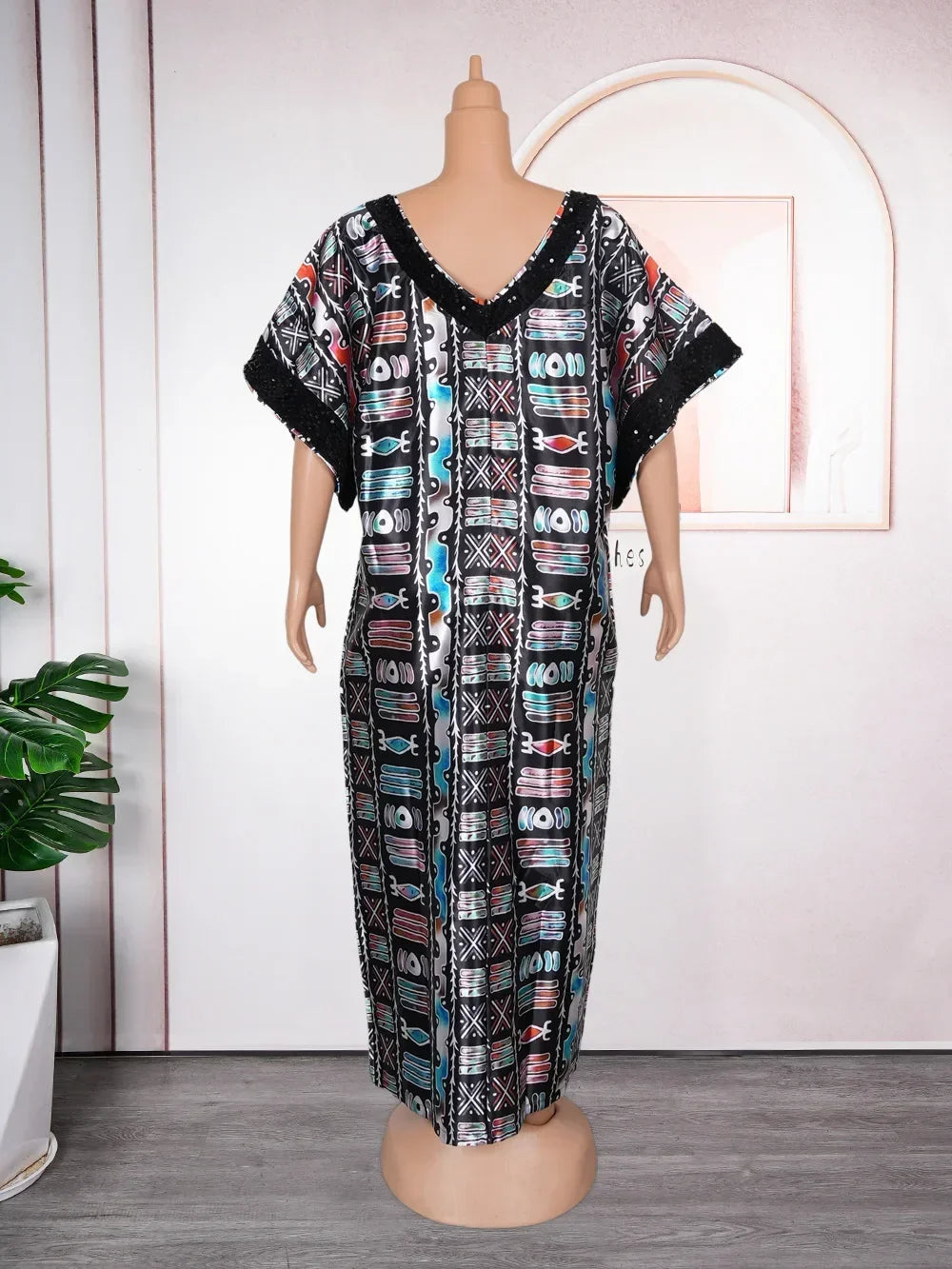 Gracy's Dresses for Women Plus Size Africa Clothes Dashiki Ankara Outfit Sequin Gown Kaftan Muslim Wedding Party Long Maxy Dress