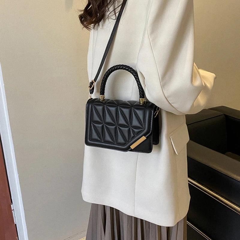 Maxy New Fashion Shoulder Bag Plaid PU Leather Ladies Handbags Designer Crossbody Bags For Women
