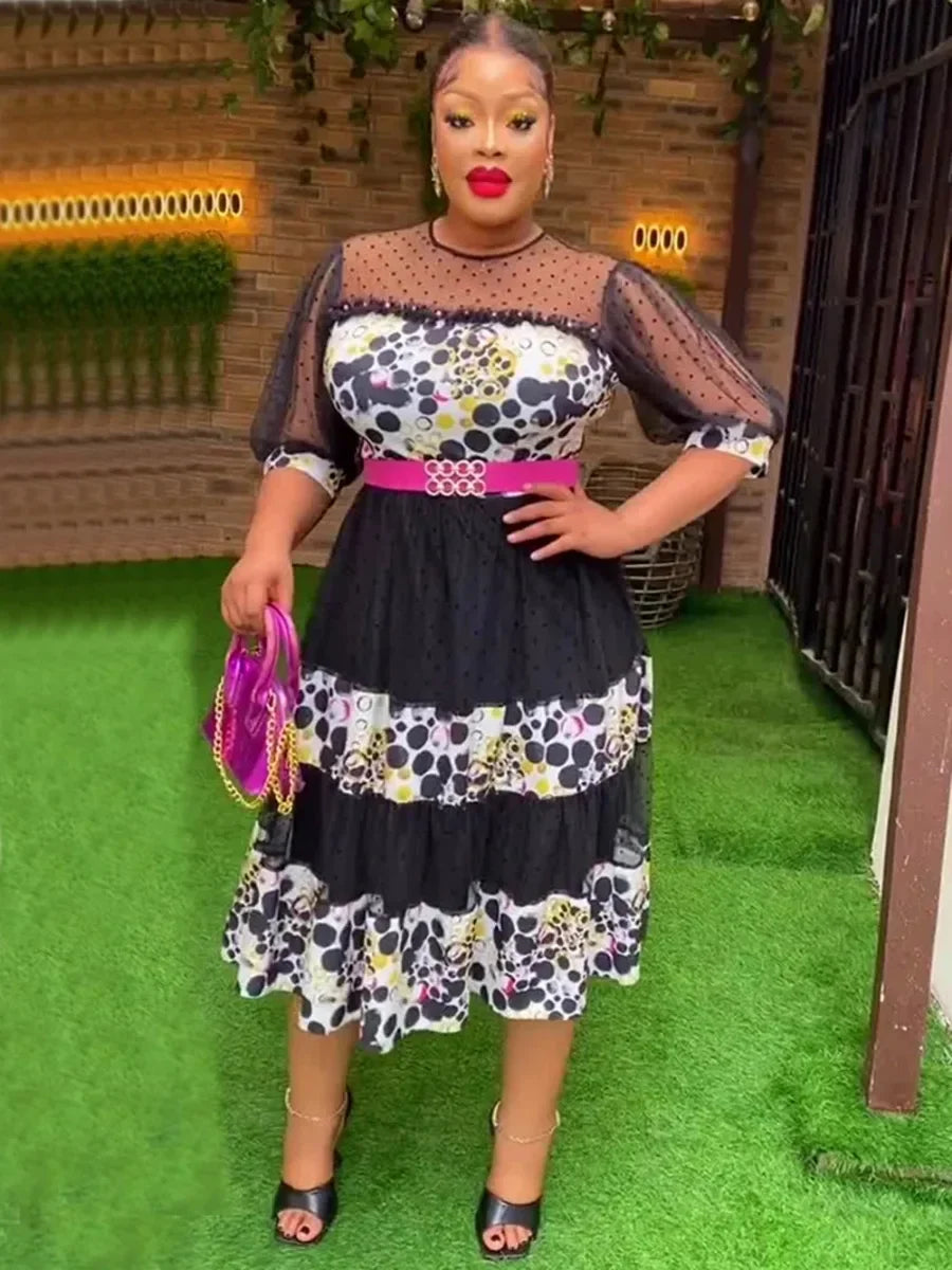 Babs Elegant Dresses for Women New Spring Clothing Plus Size Wedding Party Long Dress Dashiki Ankara Outfits Robe
