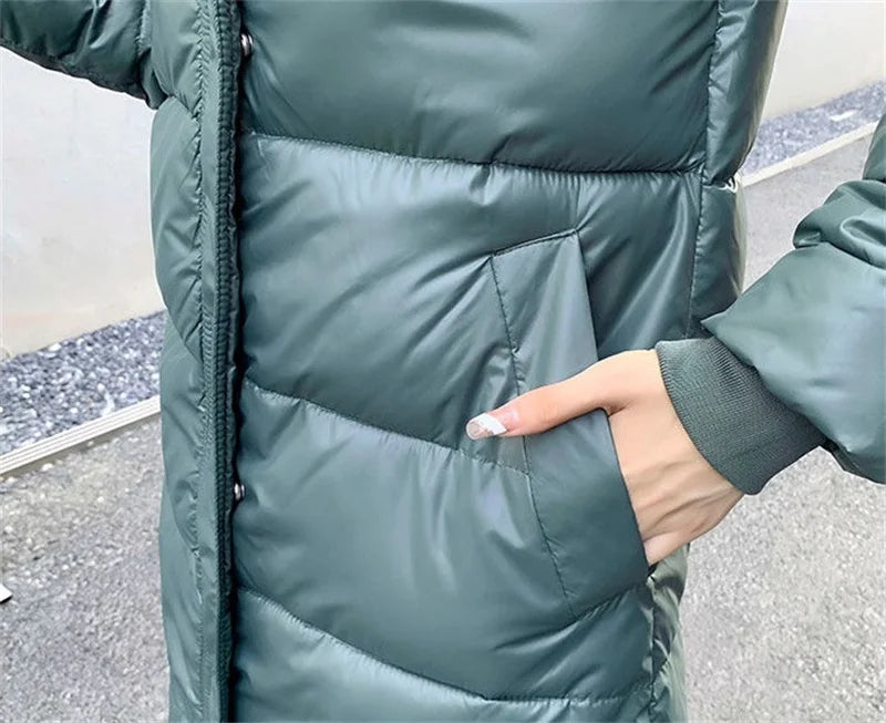 New Gracy Winter Women Jacket Warm Parkas Female Thicken Coat Cotton Padded Parka Long Hooded Outwear Loose Women Snow Jacket 4XL