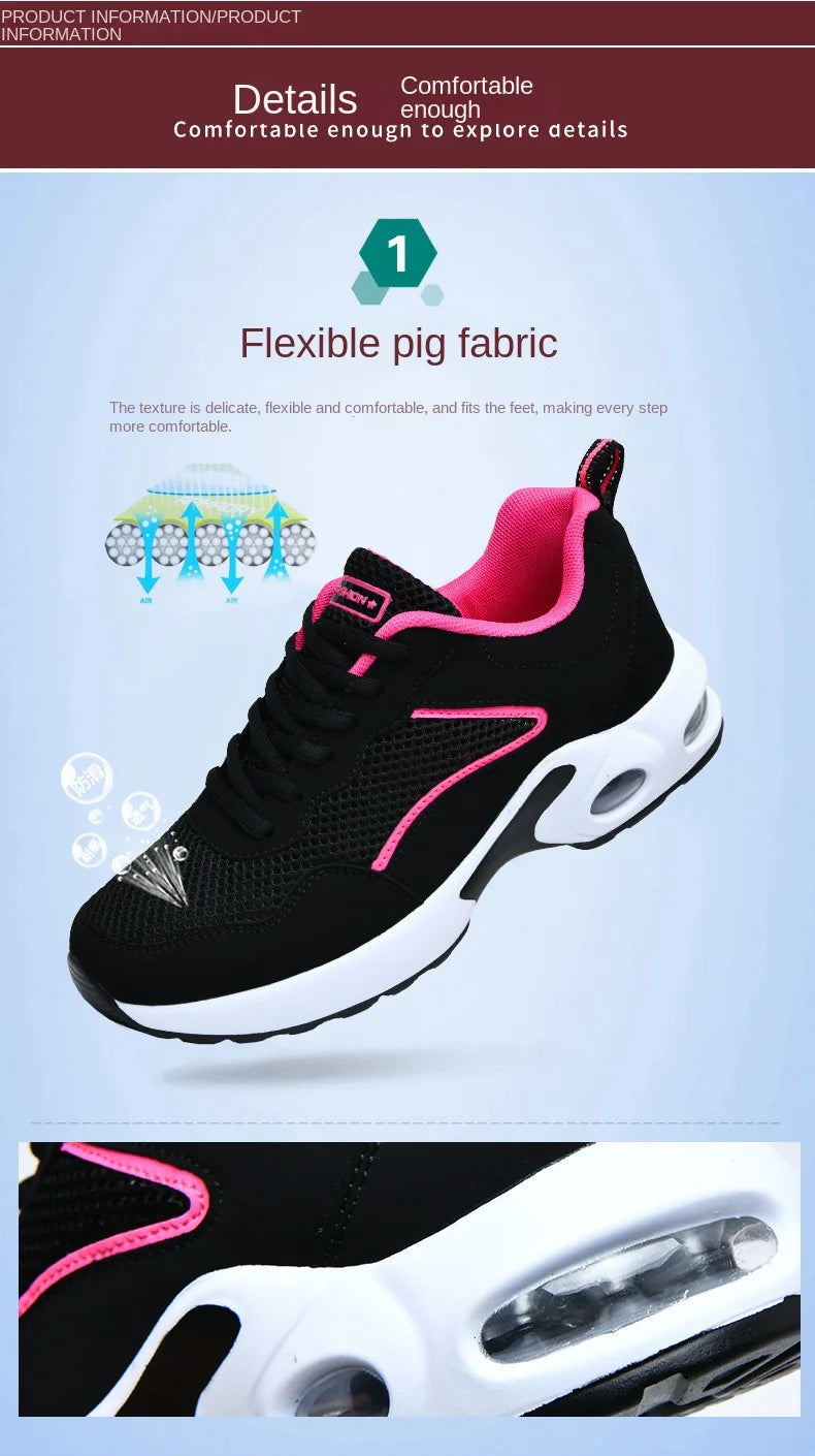 Maxy Women Casual Shoes Mesh Breathable Vulcanized Shoes Woman Autumn Fashion Comfortable Sneakers Women Mesh Casual Sports Sheos