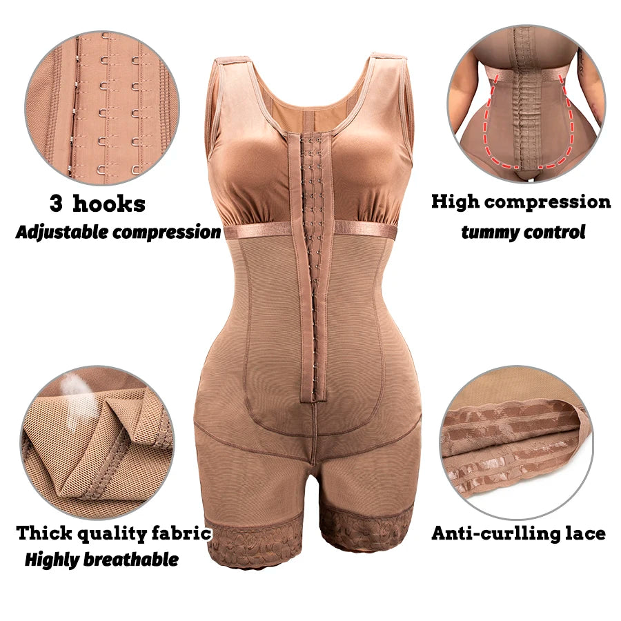 Maxy Slimming Fajas Girdles Colombian Shaper Compression Corset Corrective Sheath Tummy Control Bodysuit Butt Lifter Women Shapewear