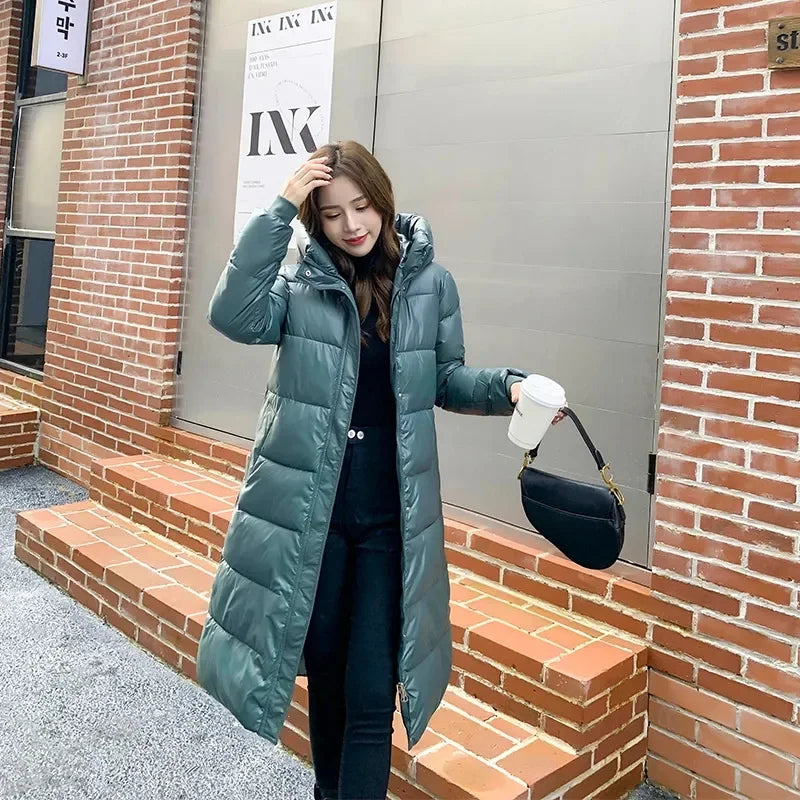 New Gracy Winter Women Jacket Warm Parkas Female Thicken Coat Cotton Padded Parka Long Hooded Outwear Loose Women Snow Jacket 4XL