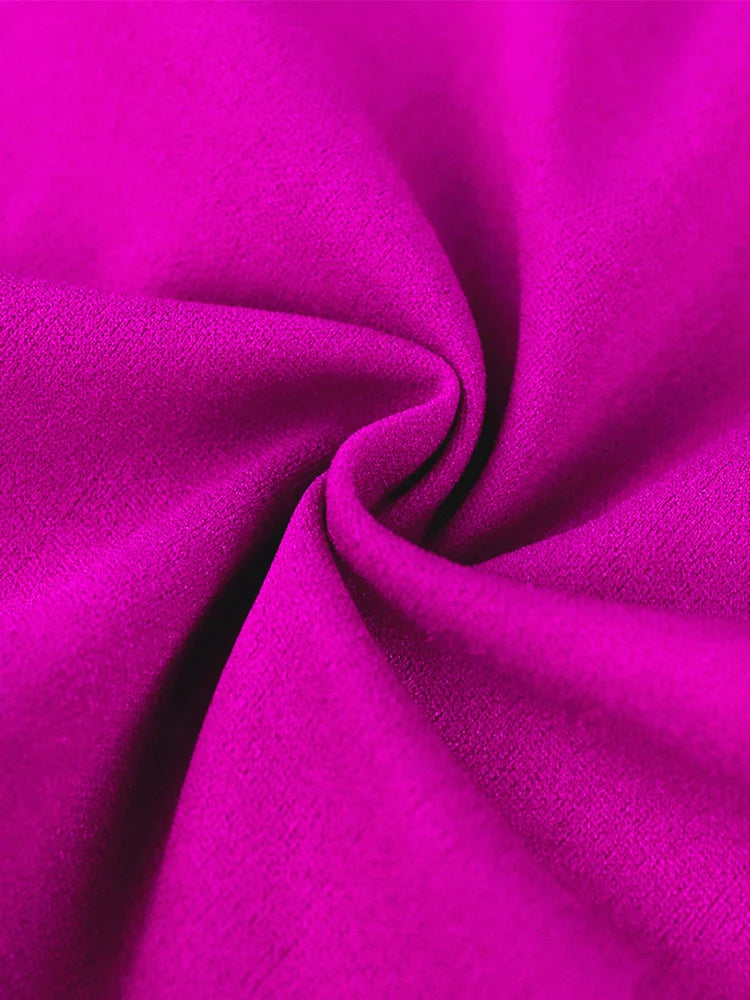 Babs Off Shoulder Dresses Fuchsia Women Sleeveless Sexy Bodycon Midi Dress Evening Cocktail Party Outfits for Ladies Summer Gowns 4XL