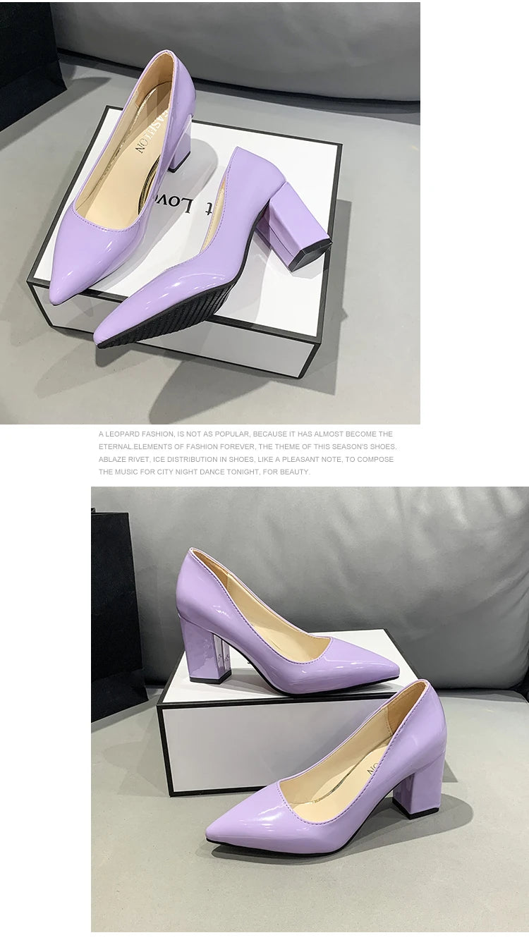 Momsey 2024 New Spring Pumps Fashion High Heels Shoes Women Slip on Ladies Pumps for Party Dress Candy Shoes