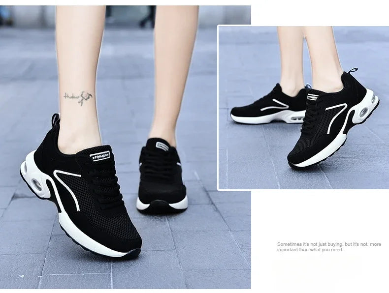 Maxy Women Casual Shoes Mesh Breathable Vulcanized Shoes Woman Autumn Fashion Comfortable Sneakers Women Mesh Casual Sports Sheos
