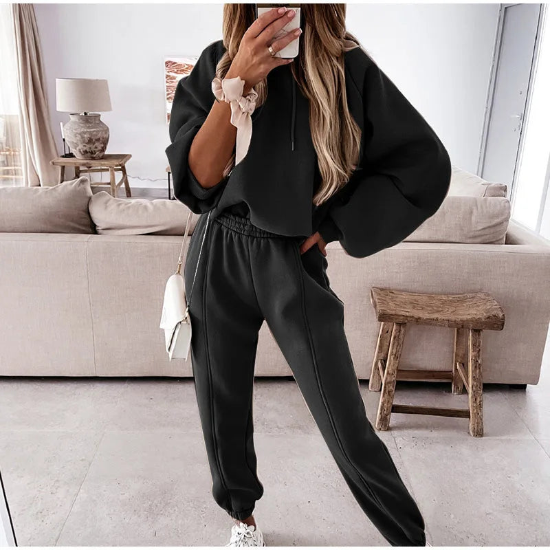 Maxy Women Hoodies Sports Tops Pants Tracksuit Sweatshirt Sweat Suit Jogging Set Long Sleeve Hoodie Sport Pants Lady Suit