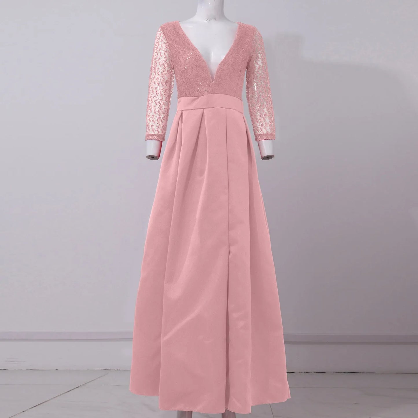 Maxy Women's Elegant Evening Dresses Women's Fashionable Long Dresses Trailing Evening Dresses Solid Color Floor-Length Dresses