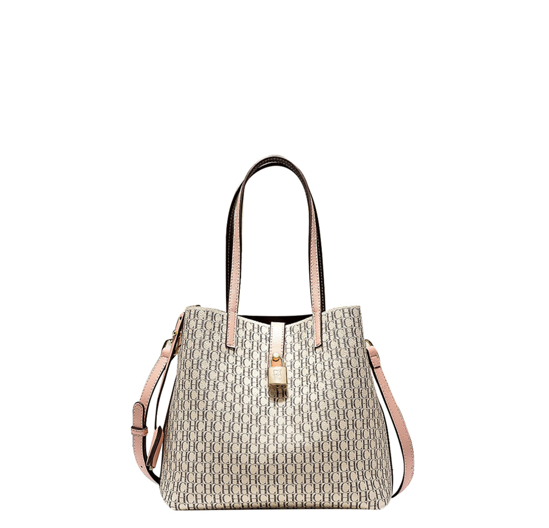 Maxy CH Premium Versatile Leather Crossbody Bag Ladies Large Capacity Daily Commuter Tote Bag Letter Print Design Ladies Fashion
