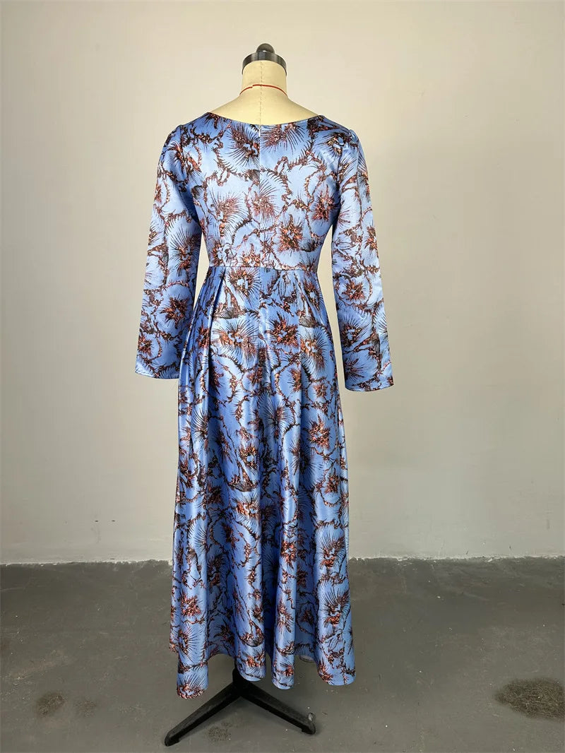 Babs Elegant Dresses for Women Plus Size Turkey Wedding Evening Party Dress Dashiki Ankara Outfits Robe Africa Clothing